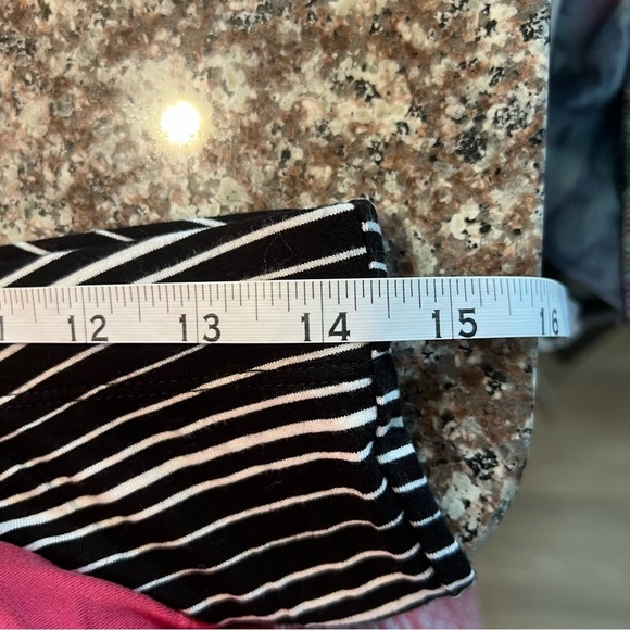 Chicos women’s Black/White Striped Stretch Maxi Skirt 0 - Picture 2 of 8